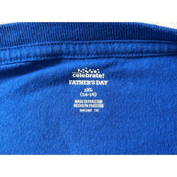 Blue Super Dad T-Shirt Father's Day Mens Size 3XL - Picture 3 of 7